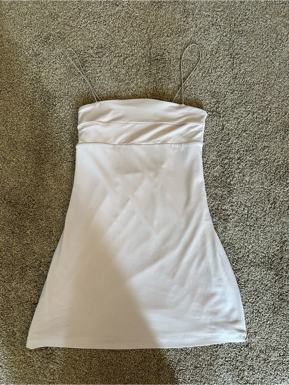 Women’s Spaghetti Strap White Mini Dress